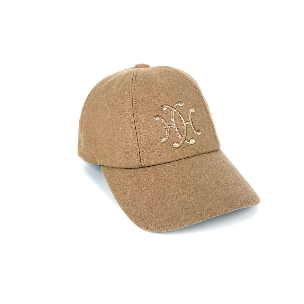 HERMES Serena Lift Beige Cashmere Baseball Cap Hat 57